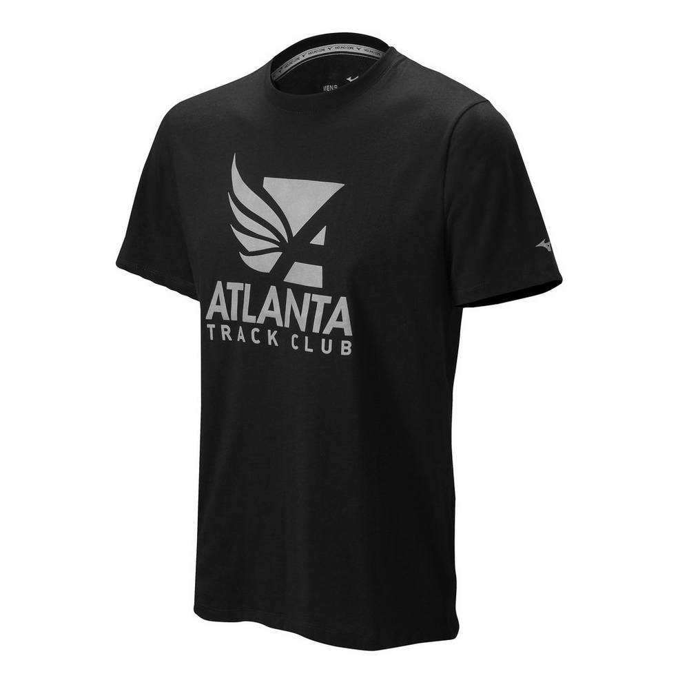 Camisetas Mizuno Atlanta Track Club 50/50 Para Hombre Negros 0951437-TI